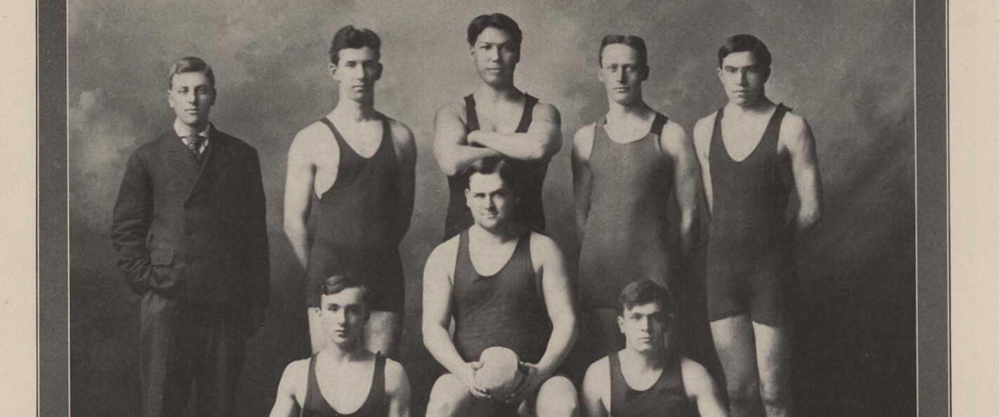 Photo of the UW's 1906 water polo team.